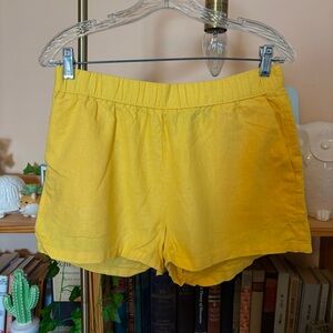 Vero Moda High Waist Yellow Women's Shorts